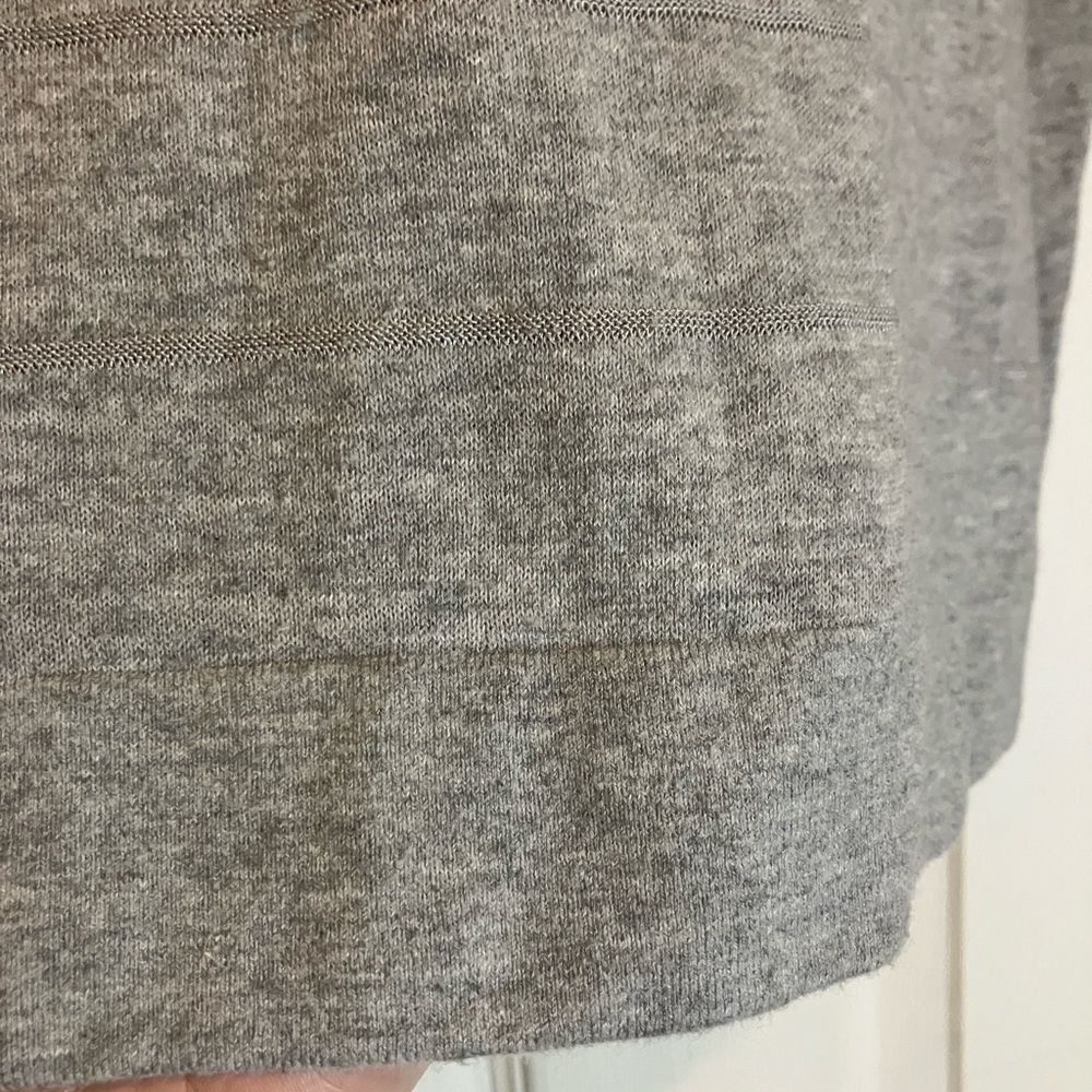 Loft, lightweight sweater, gray, muted pattern, excellent condition, size medium - Picture 2 of 3